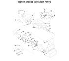 Kenmore 10650049711 motor and ice container parts diagram