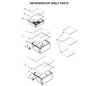 Kenmore 10641173711 refrigerator shelf parts diagram
