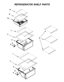 Refrigerator shelf parts