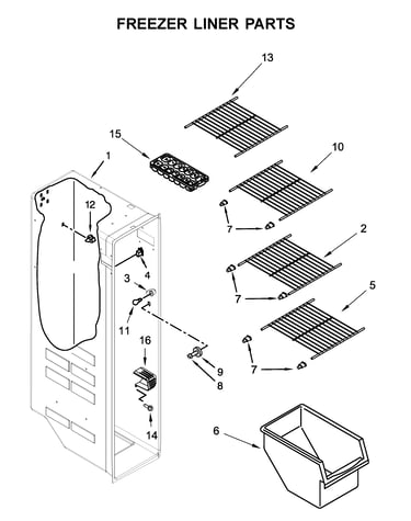 Freezer liner parts