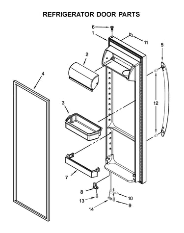 Refrigerator door parts