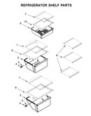 Refrigerator shelf parts