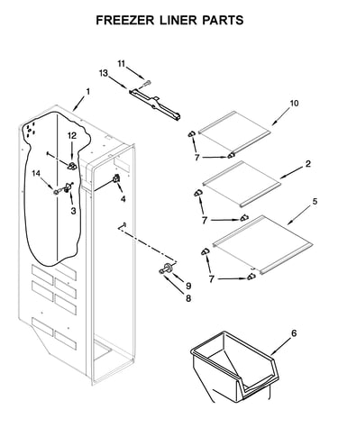 Freezer liner parts