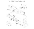 Kenmore 10651112710 motor and ice container parts diagram