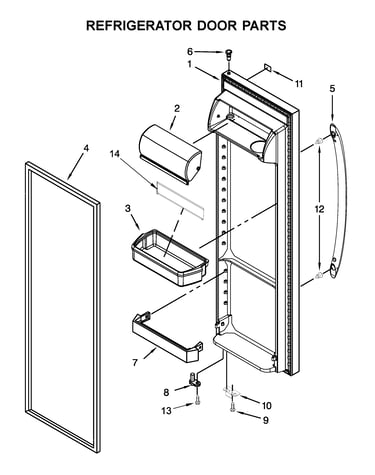 Refrigerator door parts