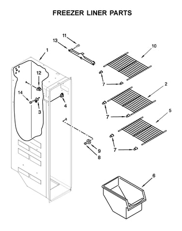 Freezer liner parts