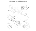 Kenmore 10650045710 motor and ice container parts diagram