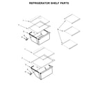 Kenmore 10650045711 refrigerator shelf parts diagram
