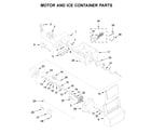 Kenmore 10650045711 motor and ice container parts diagram