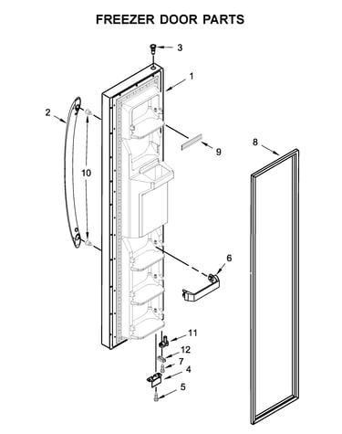 Freezer door parts