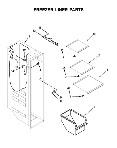 Freezer liner parts