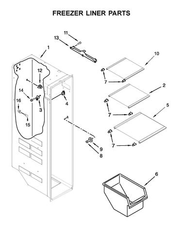 Freezer liner parts