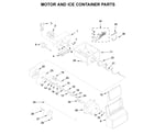 Kenmore 10651115710 motor and ice container parts diagram