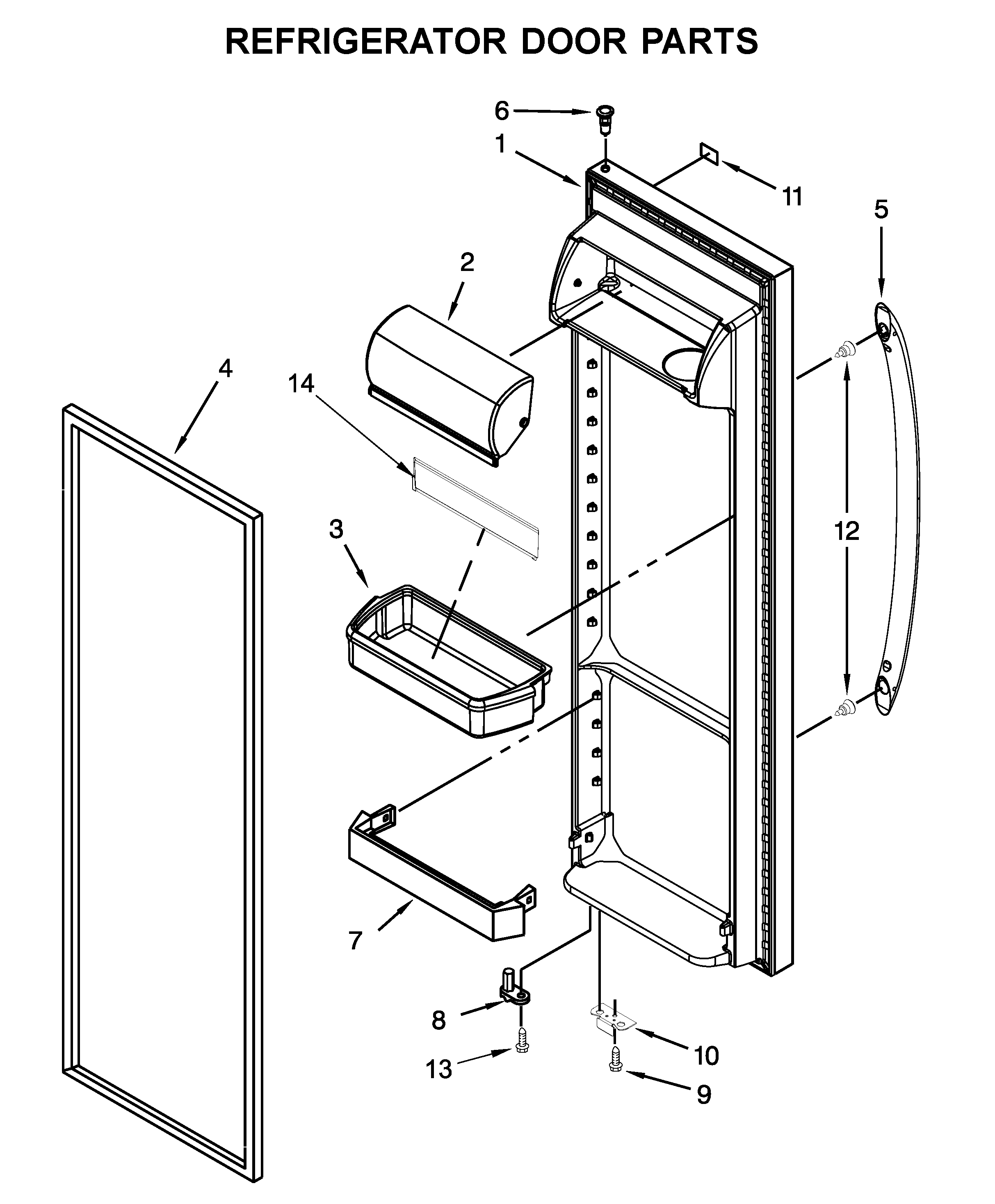 Refrigerator door parts