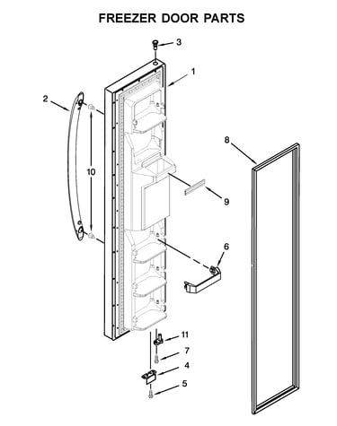 Freezer door parts