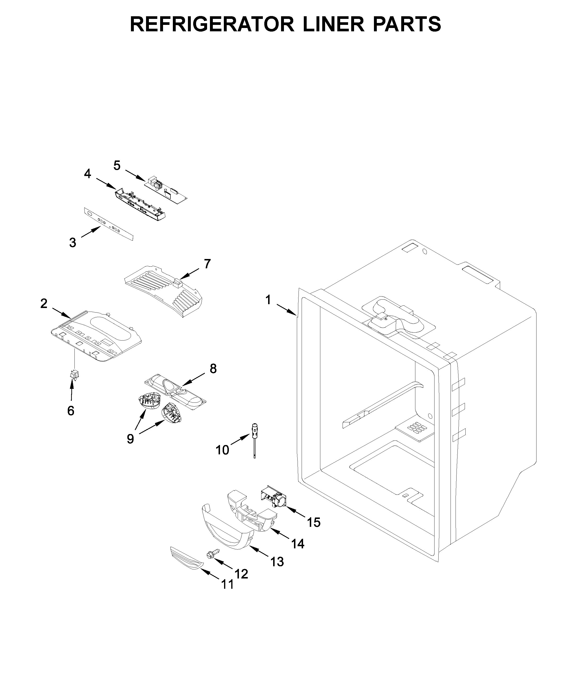 Refrigerator liner parts