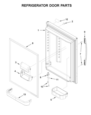 Refrigerator door parts