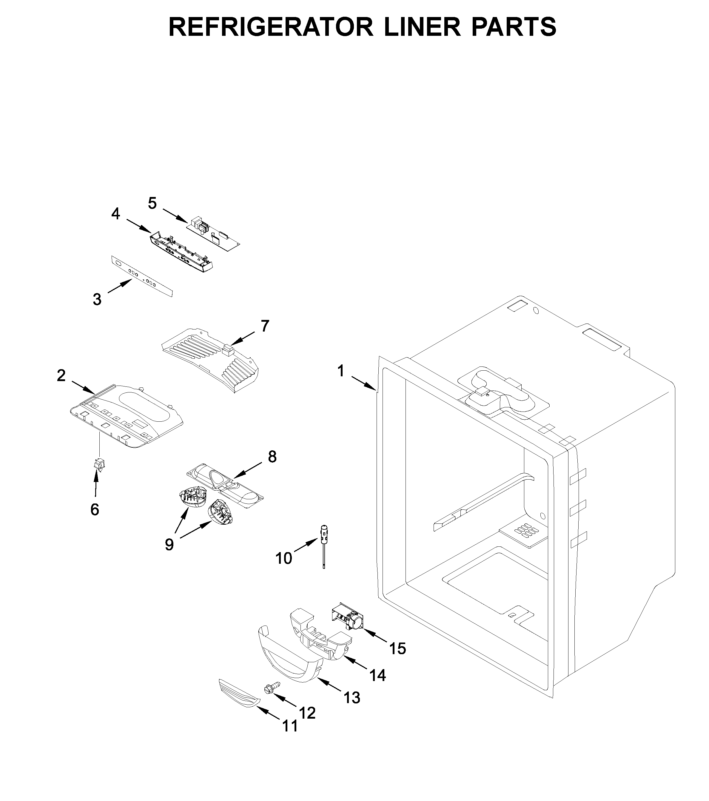 Refrigerator liner parts