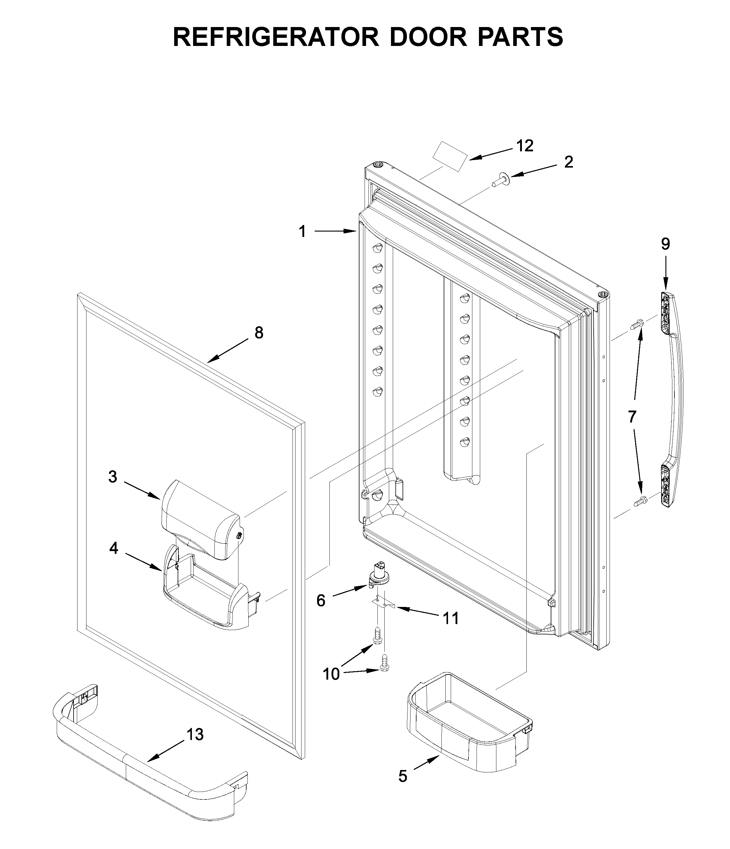 Refrigerator door parts