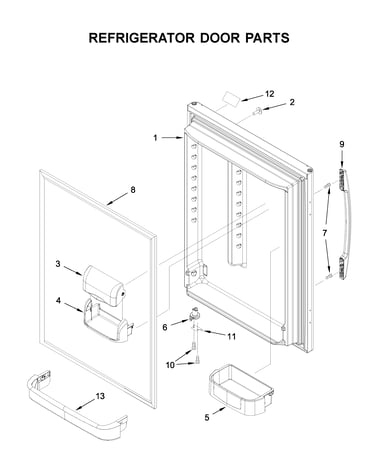 Refrigerator door parts