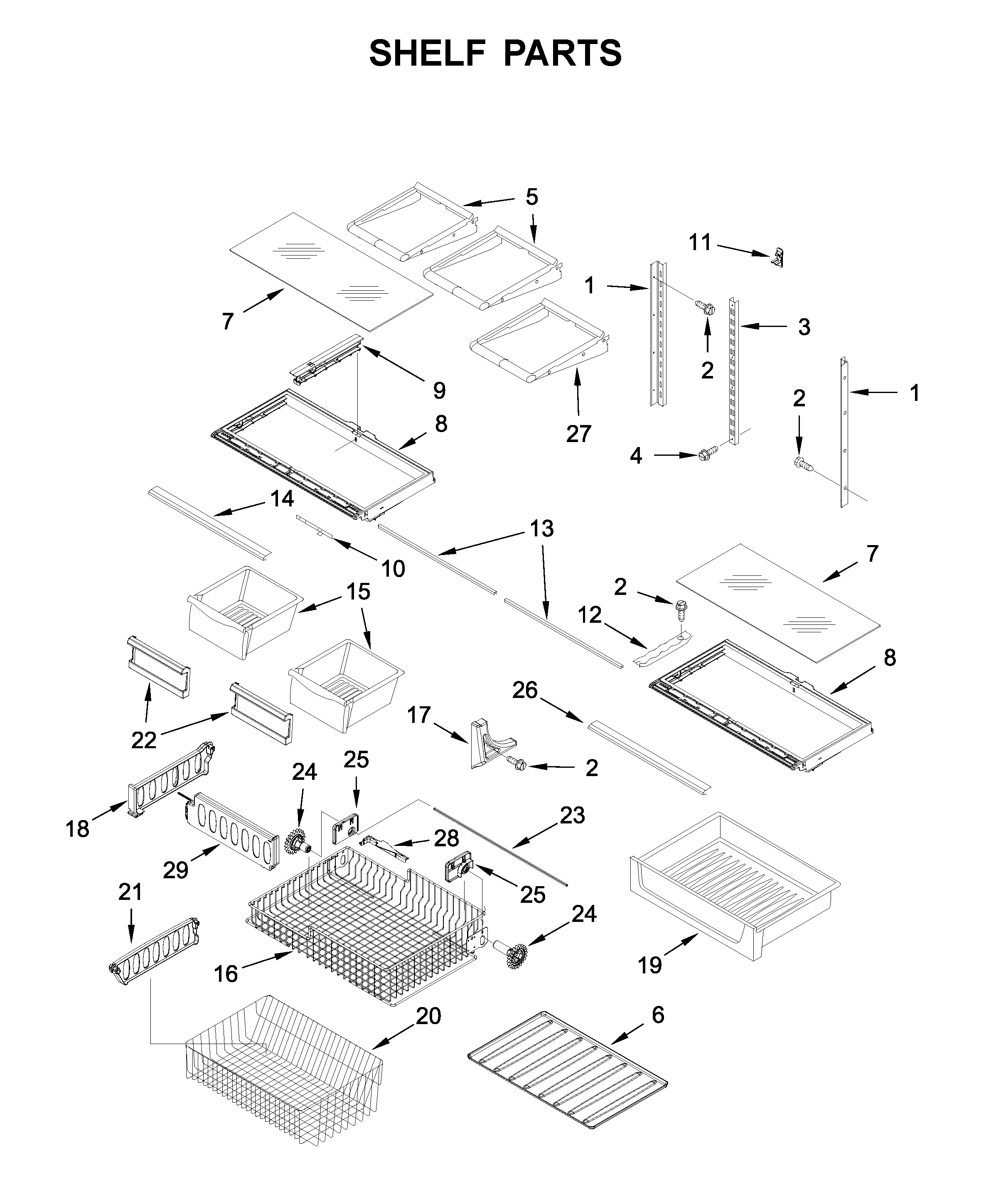 Shelf parts