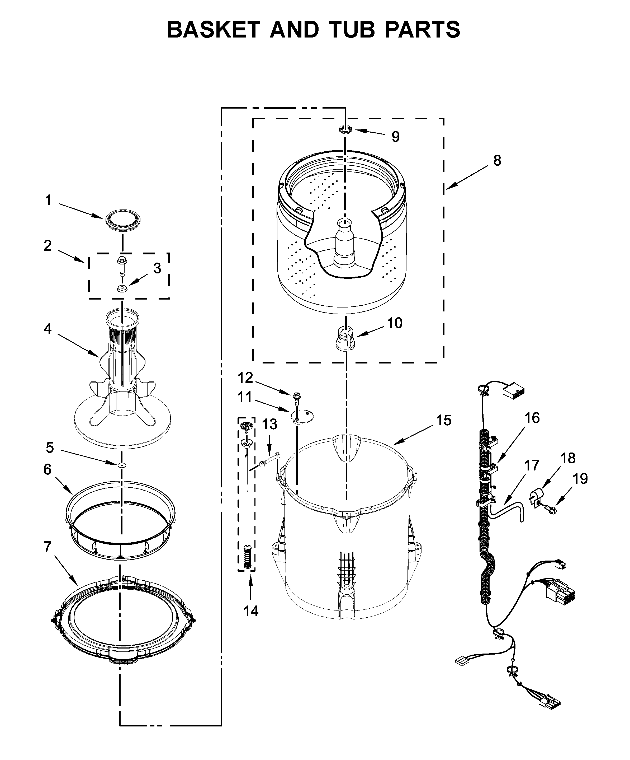 BASKET AND TUB PARTS