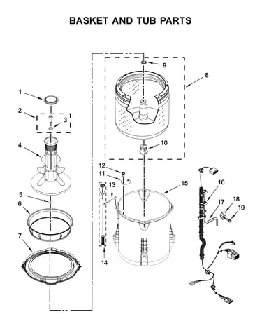 Basket and tub parts
