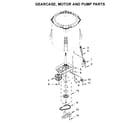 Kenmore 11027022711 gearcase, motor and pump parts diagram