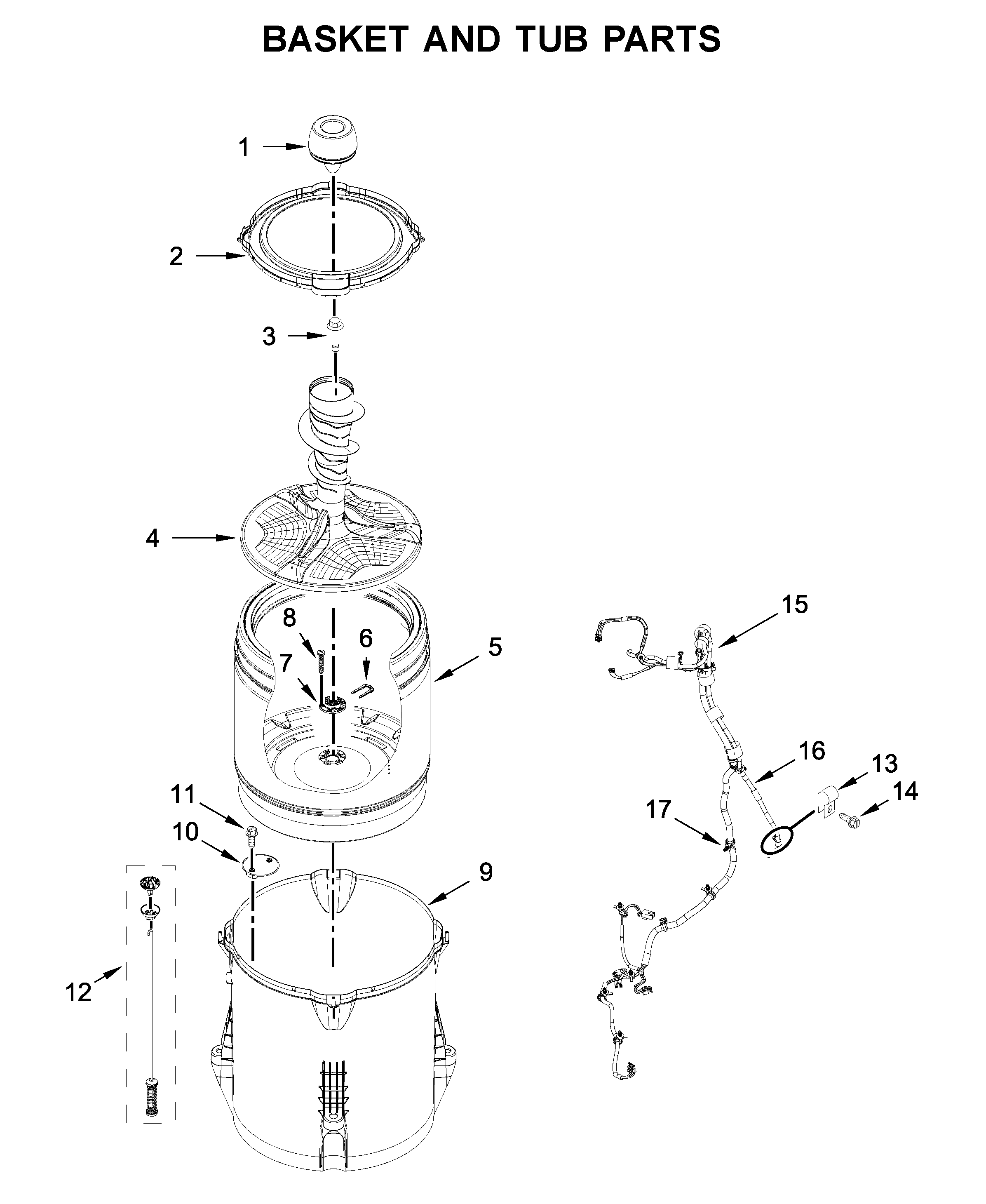 BASKET AND TUB PARTS