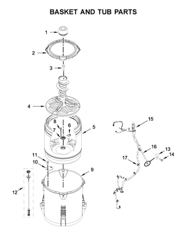 Basket and tub parts