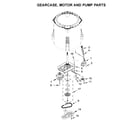 Kenmore 11022352512 gearcase, motor and pump parts diagram