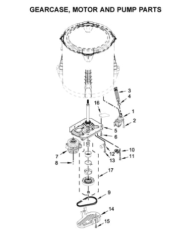 Gearcase, motor and pump parts