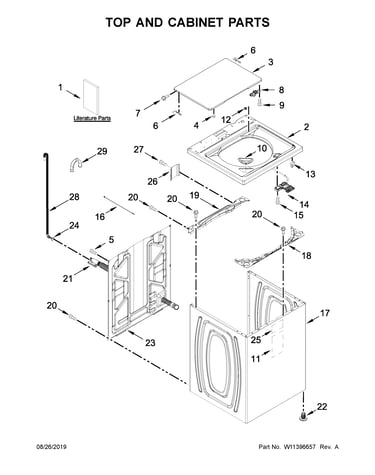 Top and cabinet parts