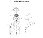 Kenmore 11025132412 basket and tub parts diagram
