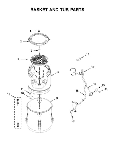Basket and tub parts