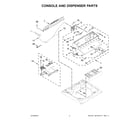Kenmore 11028133414 console and dispenser parts diagram