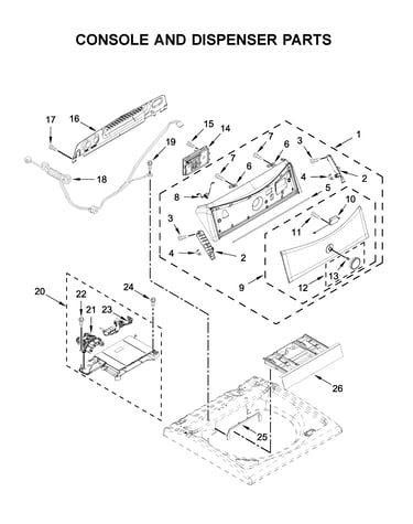 Console and dispenser parts