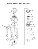 Motor, basket and tub parts
