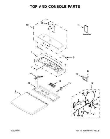 Top and console parts