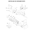 Kenmore 10651759713 motor and ice container parts diagram