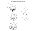 Kenmore 1064651335713 refrigerator shelf parts diagram