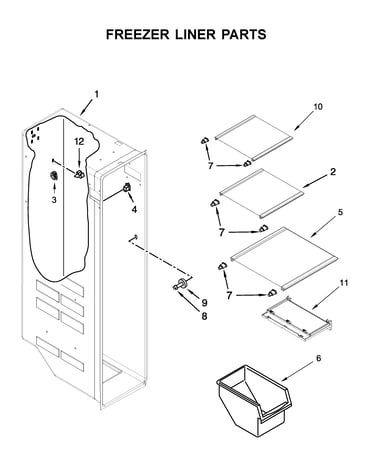 Freezer liner parts