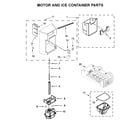 Kenmore 10651332713 motor and ice container parts diagram