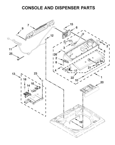 Console and dispenser parts
