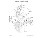 Kenmore 11031312020 top and cabinet parts diagram