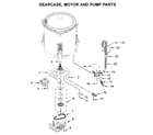 Kenmore 11031312020 gearcase, motor and pump parts diagram