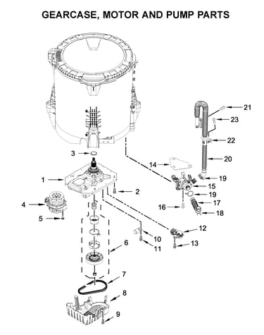 Gearcase, motor and pump parts