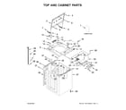 Kenmore 11021652020 top and cabinet parts diagram