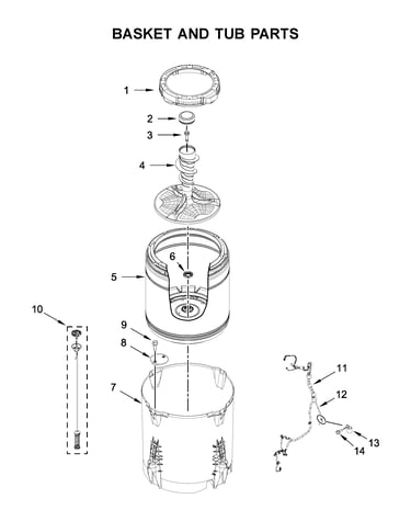 Basket and tub parts