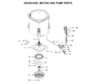 Kenmore 11021652020 gearcase, motor and pump parts diagram